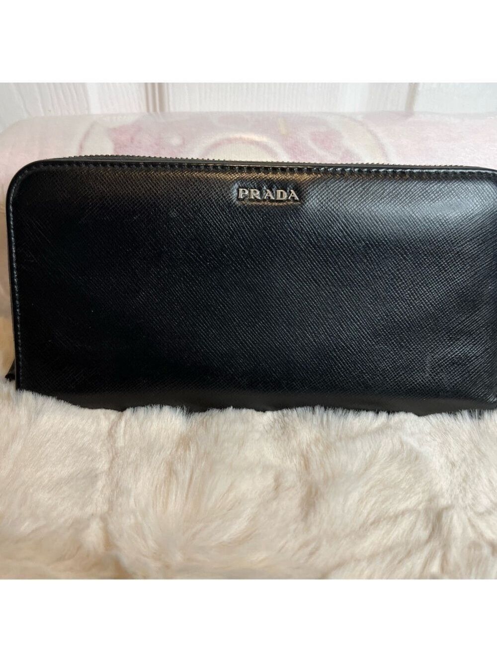 PRADA ZIP AROUND WALLET 8 x 4 X 1”